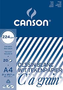 CANSON "C"A GRAIN 224G 20VEL A4 21x29.7CM