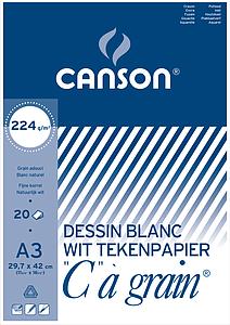 CANSON "C"A GRAIN 224G 20VEL A3 29.7x42CM