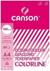 COLORLINE TEKENPAPIER 150G 20VEL A4 21x29.7CM