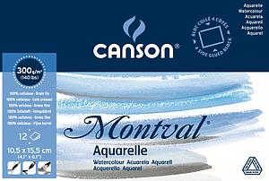 AQUARELBLOK MONTVAL 300G 12VEL 10.5x15.5CM