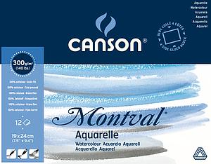 AQUARELBLOK MONTVAL 300G 12VEL 19x24CM