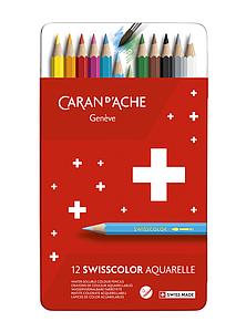 SWISSCOLOR AQUARELLE METALEN SET 12 KLEUREN