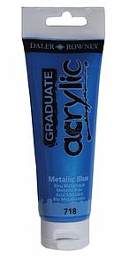 DALER-ROWNEY GRADUATE 120ML - 718 METALLIC BLAUW