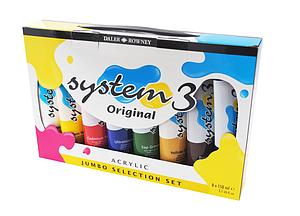 DALER-ROWNEY SYSTEM 3 JUMBO SELECTION SET - 8 X 150ML