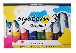 DALER-ROWNEY SYSTEM 3 JUMBO SELECTION SET - 8 X 150ML