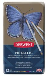 DERWENT METALLIC WATERCOLOUR SET - 12 STUKS