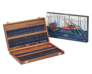 WATERCOLOUR HOUTEN KOFFER SET 72 STUKS