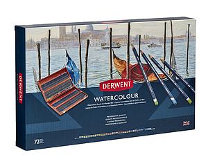 WATERCOLOUR HOUTEN KOFFER SET 72 STUKS