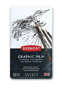 DE GRAPHIC PENCILS 9B-H SET - 12 STUKS