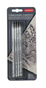 DERWENT WATERSOLUBLE GRAPHITONE BLISTER SET - 4 STUKS