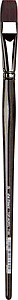TOP ACRYL FLAT BRUSH 7185-18 - RED BROWN SYNTHETIC FIBRE
