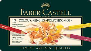 FABER-CASTELL POLYCHROMOS KLEURPOTLODEN SET - 12 STUKS