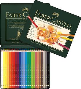 FABER-CASTELL POLYCHROMOS KLEURPOTLODEN SET - 24 STUKS