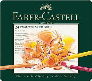 POLYCHROMOS KLEURPOTLODEN SET - 24 STUKS