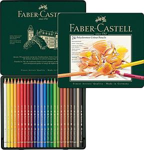 POLYCHROMOS KLEURPOTLODEN SET - 24 STUKS