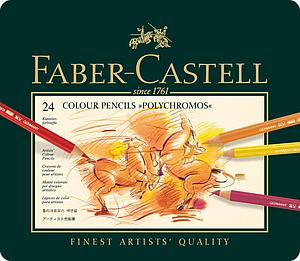 FABER-CASTELL POLYCHROMOS KLEURPOTLODEN SET - 24 STUKS