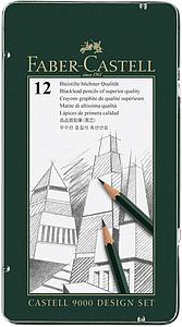 FABER-CASTELL GRAFIETPOTLOOD CASTELL 9000 DESIGN SET - 12 STUKS