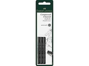 FABER-CASTELL PITT MONOCHROME GEPERST HOUTSKOOL EXTRA ZACHT - 3 STUKS