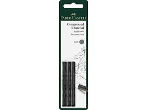 FABER-CASTELL PITT MONOCHROME GEPERST HOUTSKOOL ZACHT - 3 STUKS