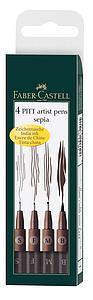 PITT ARTIST PEN - DARK SEPIA SET - 4ST.