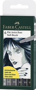 PITT ARTIST PEN - SOFT BRUSH SET - 6ST.