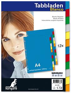 KANGARO TABBLADEN - A4 - ASSORTI - 12 DELIG