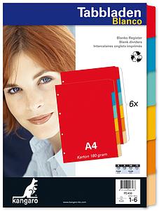 KANGARO TABBLADEN ECONOMY - A4 - ASSORTI - 6 DELIG