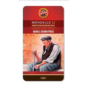 MONDELUZ AQUARELPOTLODEN SET 12 STUKS
