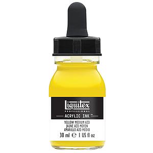 ACRYLIC INK FLACON 30ML - 412 YELLOW MEDIUM AZO