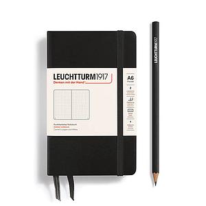 NOTE CLASSIC POCKET - DINA6 - HARD COVER - DOT - BLACK