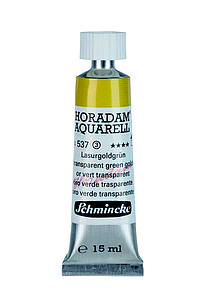 SCHMINCKE HORADAM AQUARELL 15ML - 537 TRANSPARENT GREEN GOLD