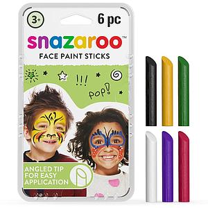 SNAZAROO - RAINBOW FACE PAINT STICKS SET - 6ST.