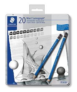 STAEDTLER GRAFIETPOTLOOD MARS LUMOGRAPH SET - 20 STUKS