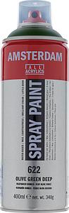 ACRYL SPUITBUS 400ML - OLIJFGROEN DONKER