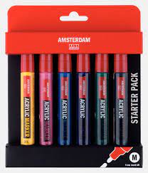 ACRYLIC MARKER 4MM - STARTER SET - 6 STUKS 4MM 