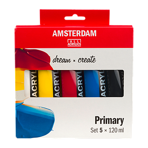 ACRYL STANDARD SERIES PRIMARY SET - 5 X TUBES 120ML