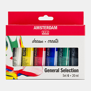 ACRYL STANDARD SERIES - GENERAL SELECTION - 6 X TUBES 20ML