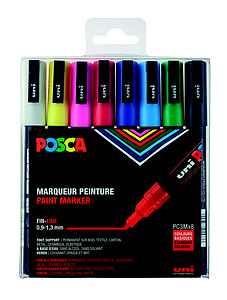 POSCA SET PC3M STAND. COL. - 8 STUKS