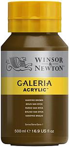 GALERIA ACRYLIC POT 500ML - 676 VANDYKE BROWN