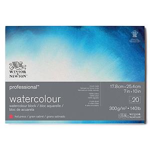 WATERCOLOUR AQUABLOK HOT PRESSED 4-Z GELIJMD 300G 20VEL 17.8x25.4CM