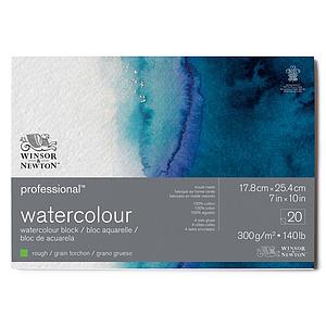 WATERCOLOUR AQUABLOK ROUGH GRAIN 4-Z GELIJMD 300G 20VEL 18x26CM