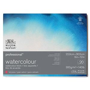 WATERCOLOUR AQUABLOK HOT PRESSED 4-Z GELIJMD 300G 20VEL 23x30.5CM