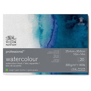 WATERCOLOUR AQUABLOK ROUGH GRAIN 4-Z GELIJMD 300G 20VEL 25.4x35.6CM