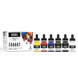 ACRYLIC INK ESSENTIALS SET - 6 KLEUREN