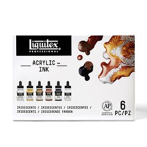 ACRYLIC INK IRIDESCENTS SET - 6 KLEUREN