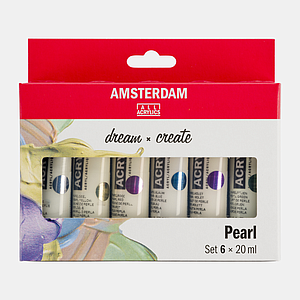 ACRYL STANDARD SERIES PEARL SET - 6 X TUBES 20ML