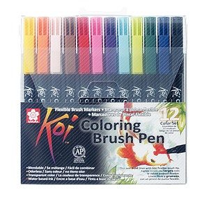 KOI COLORING BRUSH COLOR SET - 12ST