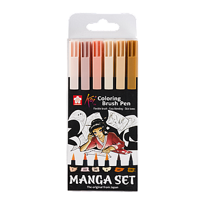 KOI COLORING BRUSH MANGA SET - 6ST PINK