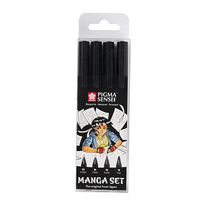 PIGMA SENSEI  MARKER SET - 4ST BLACK