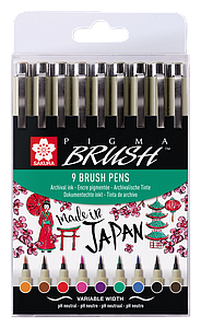 PIGMA BRUSHPENS SET - 9ST